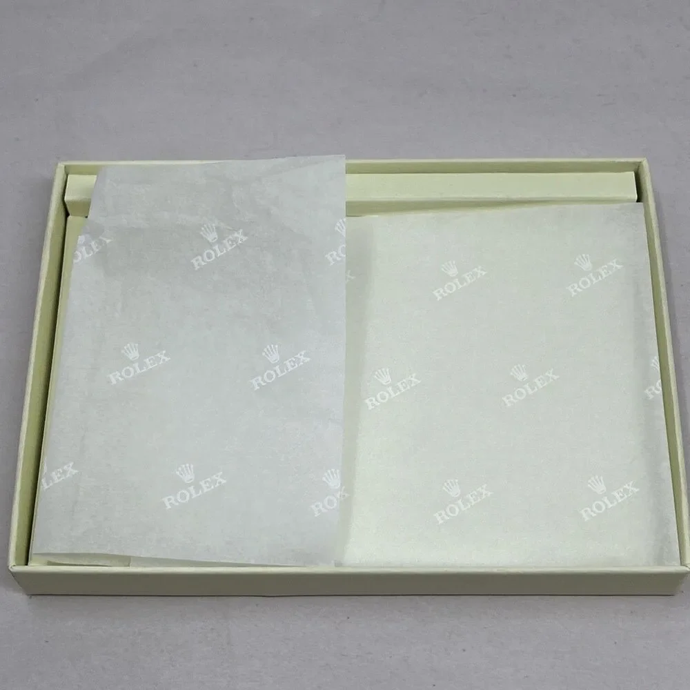 Rolex Tan Leather Notepad Holder w/Paper and Box